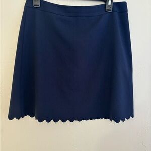 Banana Republic Scallop Mini Skirt – Size 6 | Navy Blue | Like New